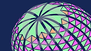 Abstract Geometric Sphere Grid Structure Vector, vector design Generative AI