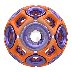 Abstract Geometric Sphere with Interconnected Lattice Structure