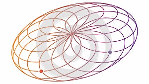 Abstract Geometric Sphere, Intricate Wireframe Design, vector design Generative AI