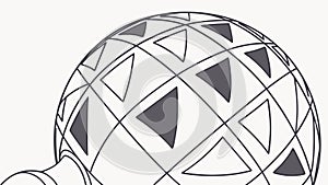 Abstract Geometric Sphere Pattern Design, vector design Generative AI