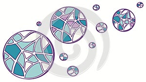 Abstract Geometric Spheres, Modern Colorful Pattern Design vector design Generative AI