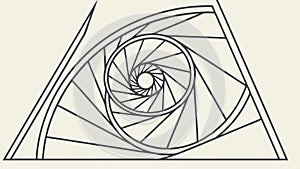 Abstract Geometric Spiral, Dynamic Pattern Vector Art, vector design Generative AI