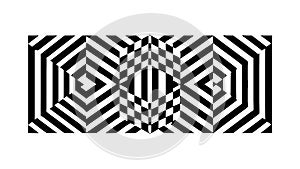 Abstract Geometric Spiral Pattern, Optical Illusion Vortex Design, vector design Generative AI