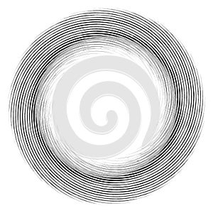 Abstract geometric spiral, swirl, twirl. Volute, helix convolution, contortion effect vector