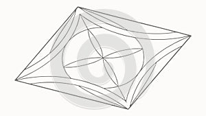 Abstract Geometric Square Design Vector, Modern Pattern Element, vector design Generative AI