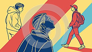 Abstract Geometric Square Grid, vector design Generative AI