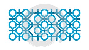 Abstract Geometric Square Pattern, Interlocking Modern Design Element, vector design Generative AI