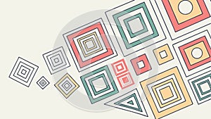 Abstract geometric square pattern with nested forms. vector design Generative AI