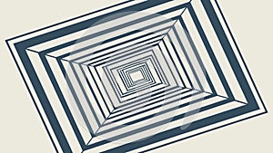 Abstract Geometric Square Tunnel Optical Illusion Art, vector design Generative AI