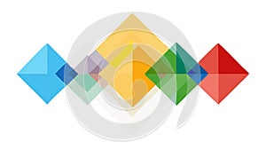 Abstract geometric squares, modern pattern, vector design Generative AI