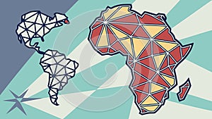 Abstract Geometric Squares Shapes, vector design Generative AI