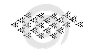 Abstract Geometric Star Cluster, Modern Digital Dot Pattern, vector design Generative AI