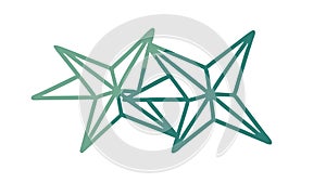 Abstract Geometric Star Cluster Pattern Icon, vector design Generative AI