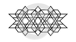 Abstract Geometric Star Cluster Pattern, vector design Generative AI