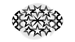 Abstract Geometric Star Pattern, Dynamic Exploding Design, vector design Generative AI