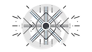 Abstract Geometric Starburst Element Vector - Modern Tech Design, vector design Generative AI