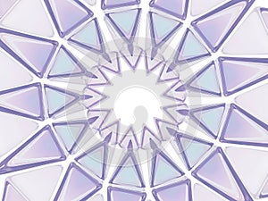 Abstract geometric starburst pattern with pastel triangles