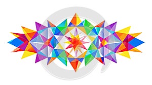 Abstract Geometric Starburst Pattern, Vibrant and Dynamic, vector design Generative AI