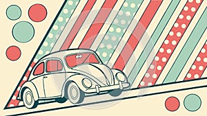 Abstract Geometric Striped and Dotted Pattern Vector, vector design Generative AI