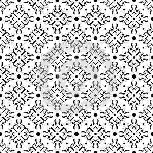 Semless Black dezine White Back ground