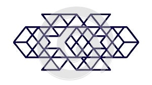 Abstract Geometric Structure: Angular Segmented Pattern, vector design Generative AI