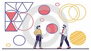 Abstract Geometric Structure with Interconnected Points, vector design Generative AI
