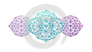 Abstract Geometric Structure: Intricate Network Design, vector design Generative AI