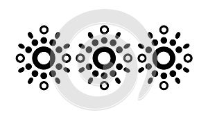 Abstract Geometric Sunburst Pattern Element, vector design Generative AI