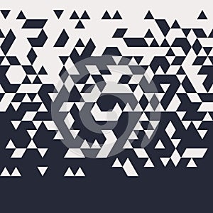 Abstract Geometric Techno Triangle Horizontally Seamless Pattern