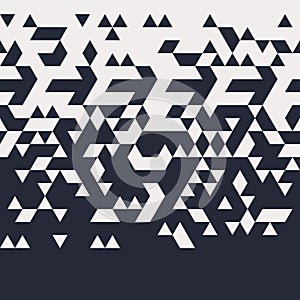 Abstract Geometric Techno Triangle Horizontally Seamless Pattern