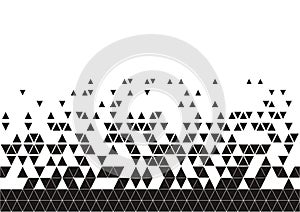 Abstract Geometric Techno Triangle Horizontally Seamless Pattern