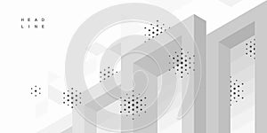 Abstract geometric technological background. Architectural construction. Vector creative design.