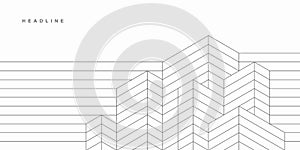 Abstract geometric technological background. Architectural construction. Vector creative design.