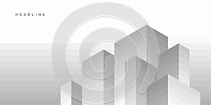 Abstract geometric technological background. Architectural construction. Vector creative design.