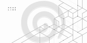 Abstract geometric technological background. Architectural construction. Vector creative design.