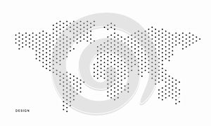 Abstract geometric technological world map background. Vector creative design.