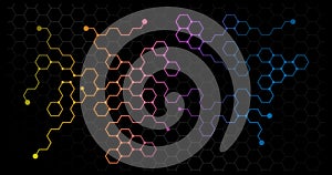 abstract geometric technology and computer network background