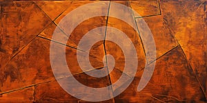 Abstract Geometric Texture, Gold Leaf Background with Sharp Edges and Light Reflections