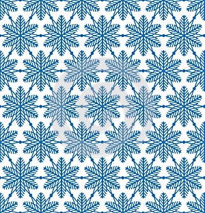 Abstract geometric texture Snow crystal seamless pattern Winter