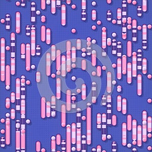 Abstract geometric three dimensional lines and dots with a trendy gradient. 3d rendering digital illustration