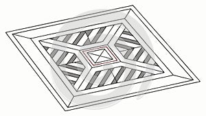 Abstract Geometric Tile Pattern with Intersecting Lines, Modern Background, vector design Generative AI