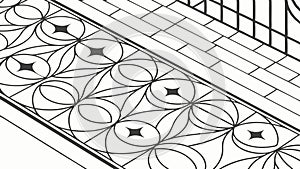 Abstract geometric tile pattern, modern decorative background, clean, vector design Generative AI