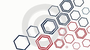 Abstract Geometric Tile Pattern with Overlapping Shapes and Colors, vector design Generative AI