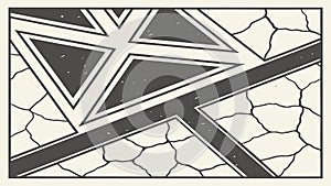 Abstract Geometric Tile Pattern with Triangular Shapes, vector design Generative AI