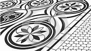 Abstract Geometric Tile Pattern Vector Background, vector design Generative AI