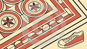 Abstract Geometric Tile Pattern Vector Background, vector design Generative AI