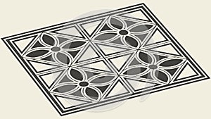 Abstract Geometric Tile Pattern Vector: Interior Design Texture, vector design Generative AI