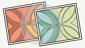 Abstract geometric tiled pattern background design element graphic vector design Generative AI