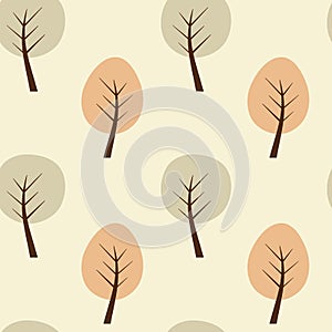 Abstract geometric tree seamless pattern background illustration