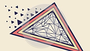 Abstract Geometric Triangle Art with Fragmented Patterns, vector design Generative AI